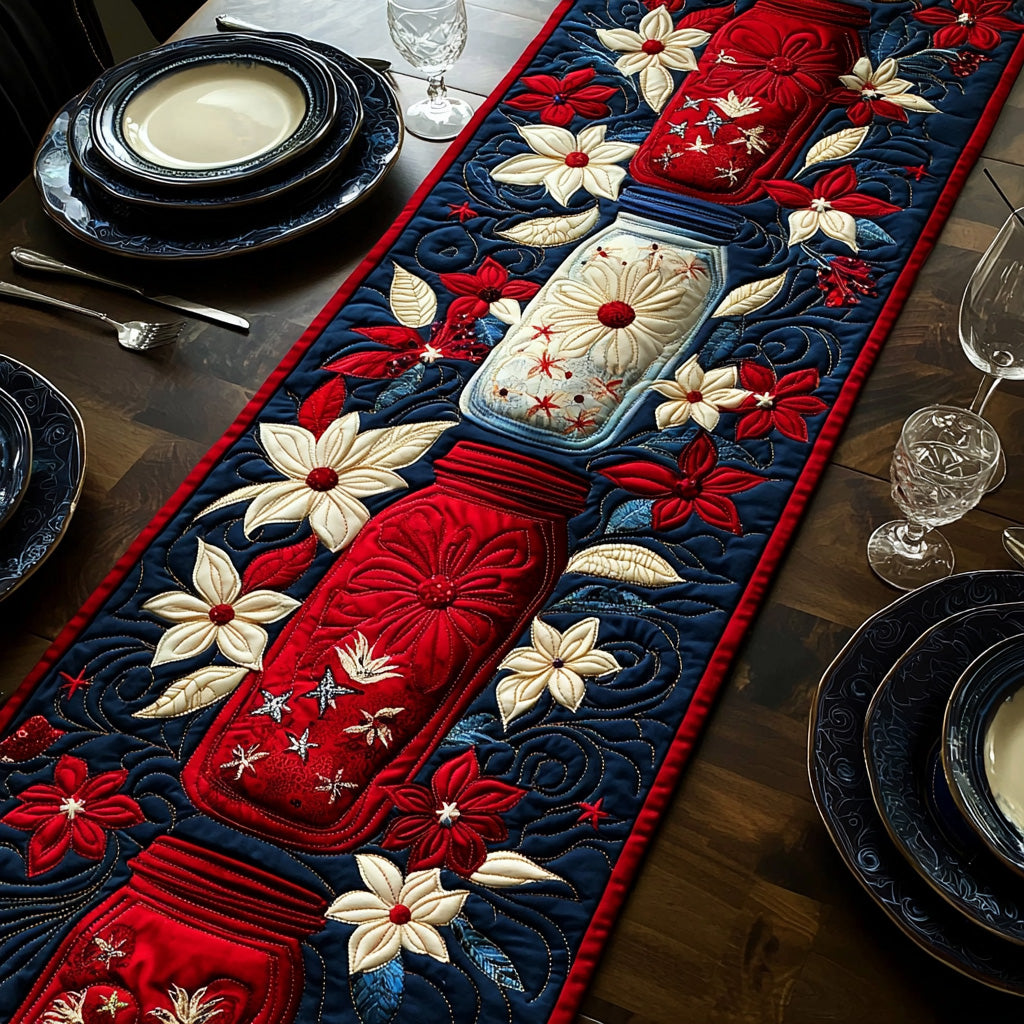 Freedom Mason Quilted Table Runner NCU0DV6568