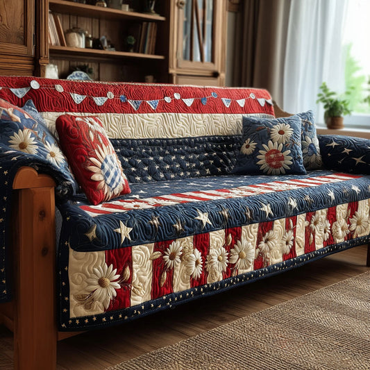 Freedom Patch Quilted Sofa Cover NCU0PT11325