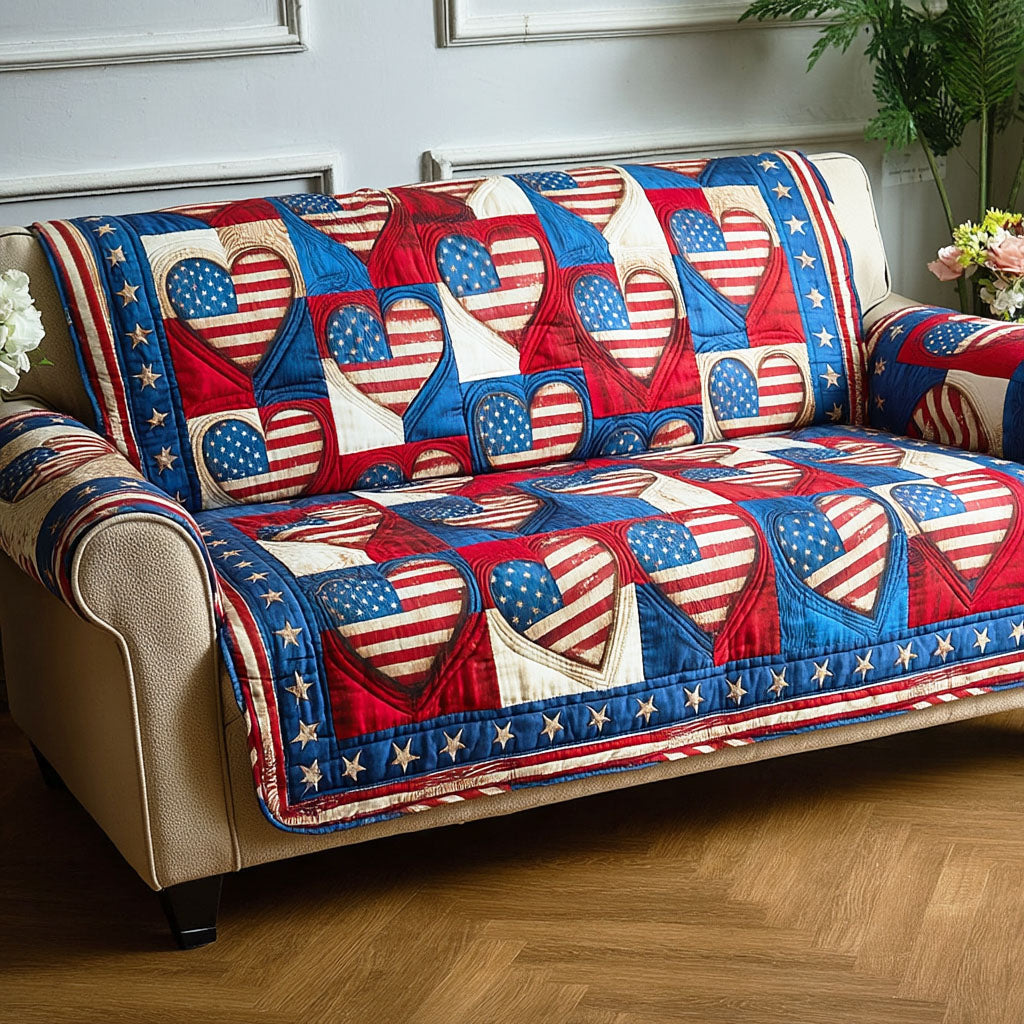Freedom Patch Quilted Sofa Cover NCU0TD2250
