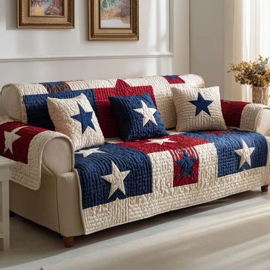 Freedom Patch Quilted Sofa Cover NCU0XD2255