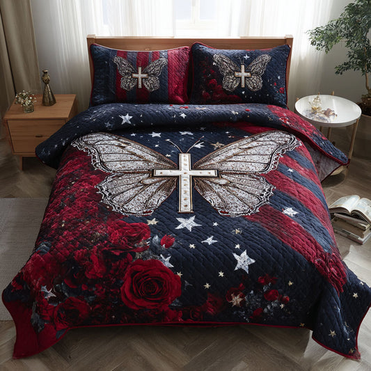 Freedom Quilt 3-Piece Quilted Bedding Set NCU0DK12198