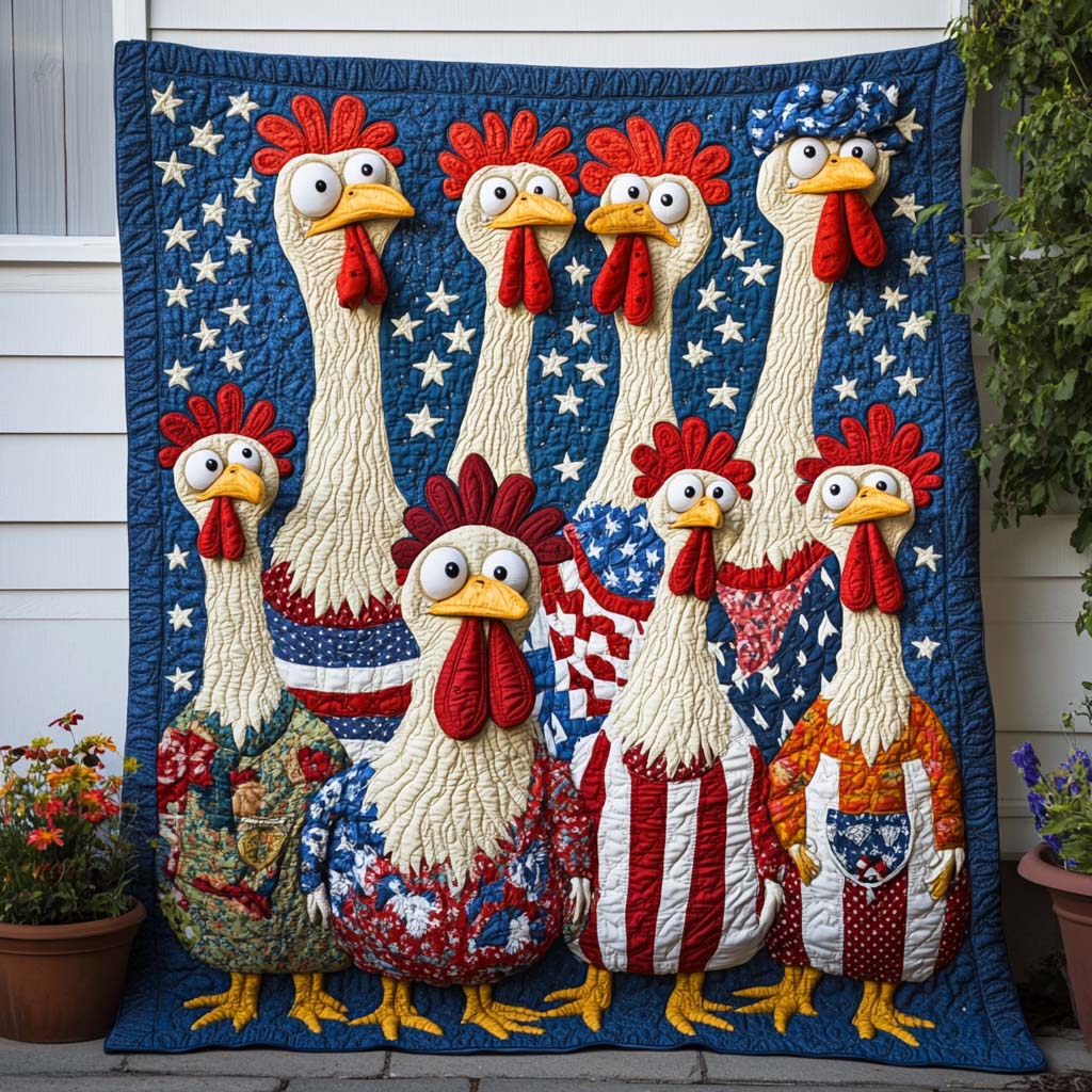 Freedom Rooster Crew Quilted Blanket NCU0NT8155