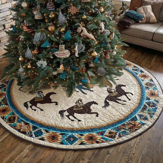 Freedom Run Christmas Quilted Tree Skirt NCU0PT9971