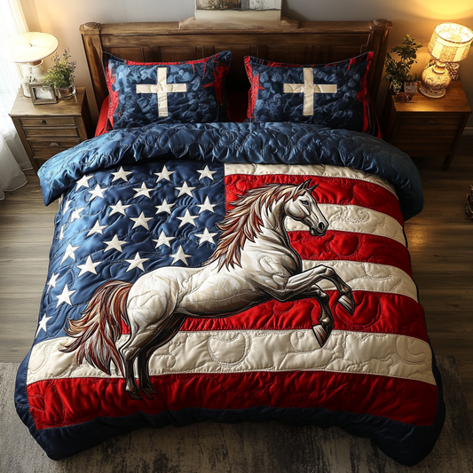 Freedom Spirit 3-Piece Quilted Bedding Set NCU0DK8107