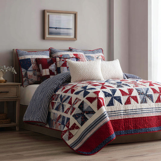 Freedom Spirit 3-Piece Quilted Bedding Set NCU0NT11741