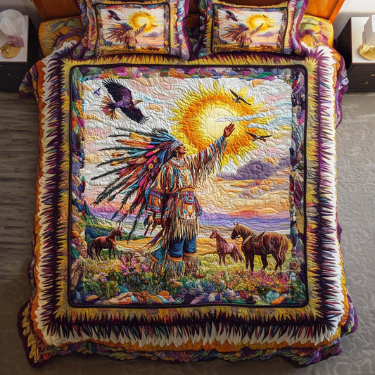 Freedom Steed 3-Piece Quilted Bedding Set NCU0NT7642