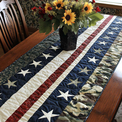 Freedom Stitched Quilted Table Runner NCU0NT7699