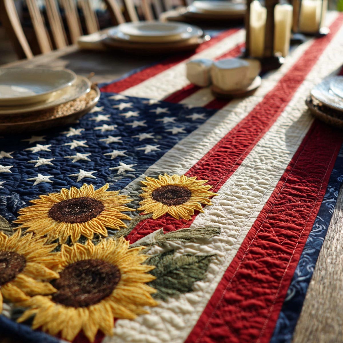 Freedom Tribute Quilted Table Runner NCU0DV9371