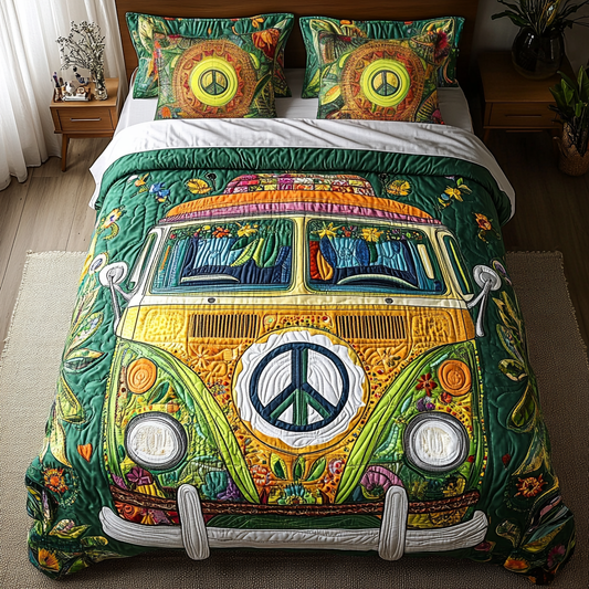 Freedom Van 3-Piece Quilted Bedding Set NCU0DK7649
