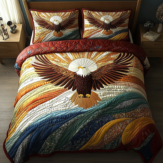 Freedom Wings 3-Piece Quilted Bedding Set NCU0DV3094