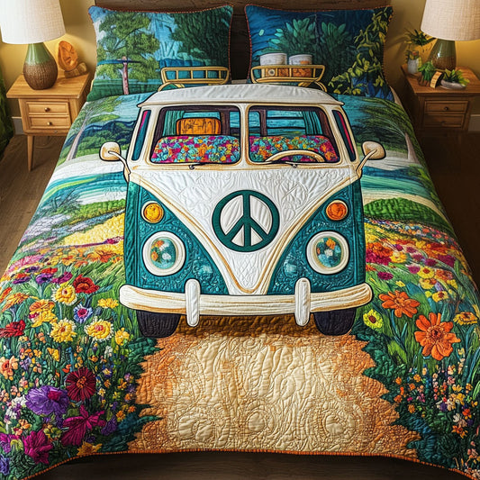 Freedom on Wheels 3-Piece Quilted Bedding Set NCU0PT4385