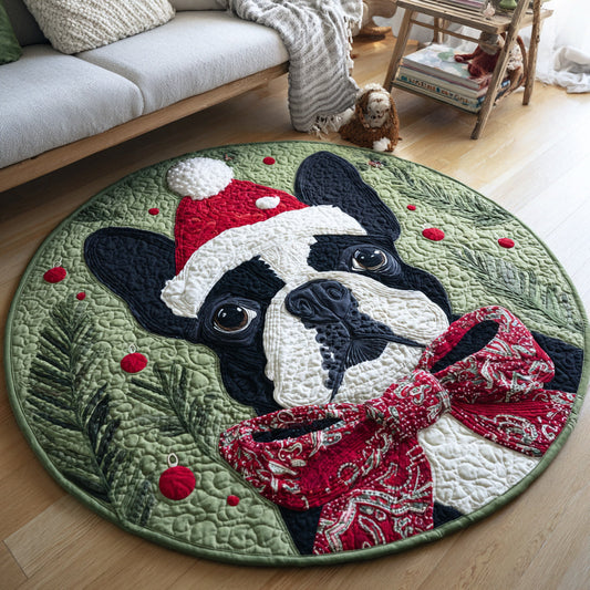 French Bulldog Dapper Quilted Round Mat NCU0HH728