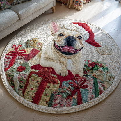 French Bulldog Muse Quilted Round Mat NCU0HH730