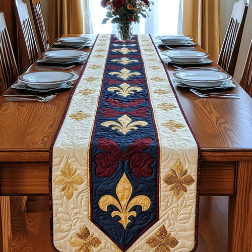 French Crest Quilted Table Runner NCU0PT3642