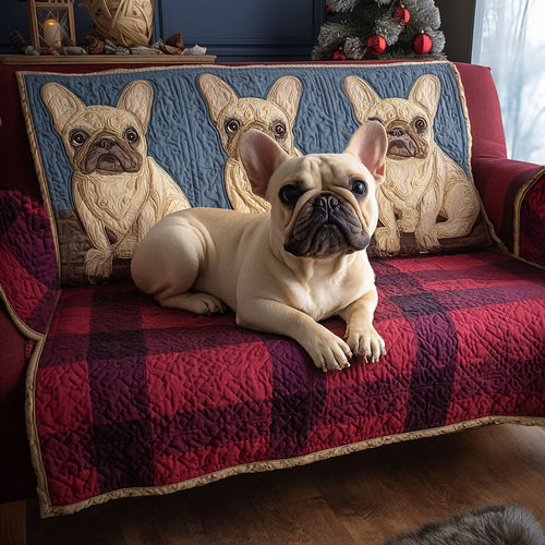 Frenchie Dreamland Quilted Sofa Cover NCU0PT9995
