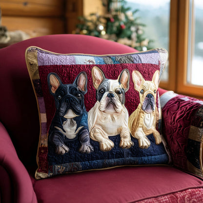 Frenchie Love Quilted Pillow Case NCU0PT9919