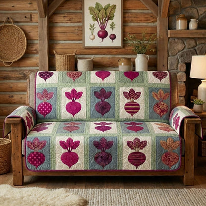 Fresh Beets Quilted Sofa Cover NCU0DV9328