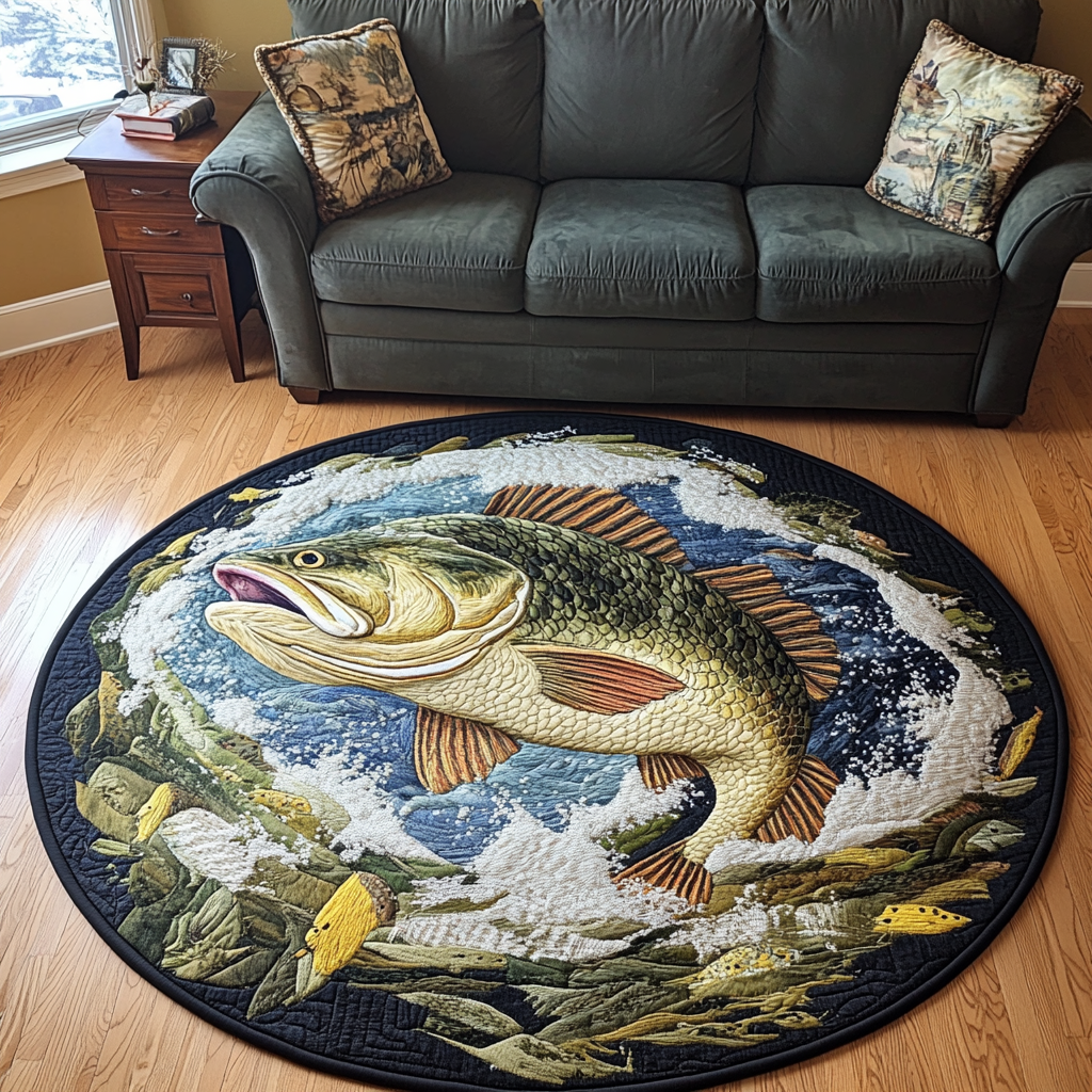 Fresh Catch Quilted Round Mat NCU0DK6568