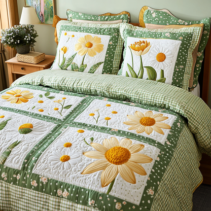 Fresh Florals 3-Piece Quilted Bedding Set NCU0VH3678