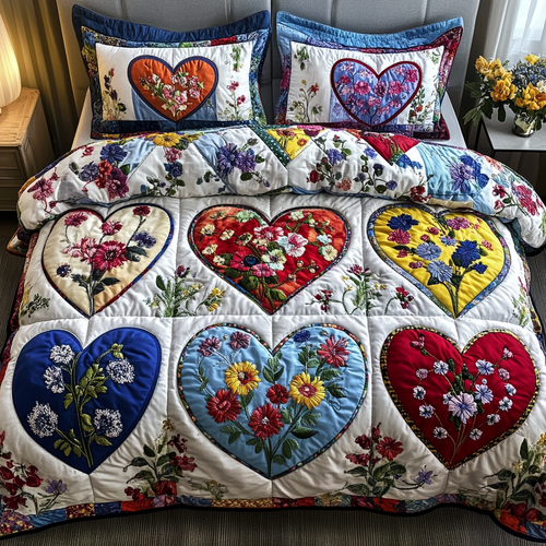 Fresh Garden 3-Piece Quilted Bedding Set NCU0DK6067