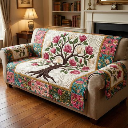 Fresh Magnolia Quilted Sofa Cover NCU0TD2383