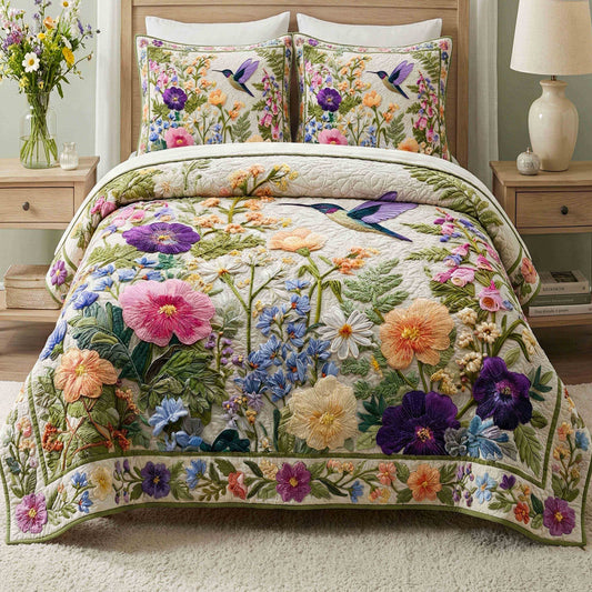 Fresh Spring 3-Piece Quilted Bedding Set NCU0NT12222
