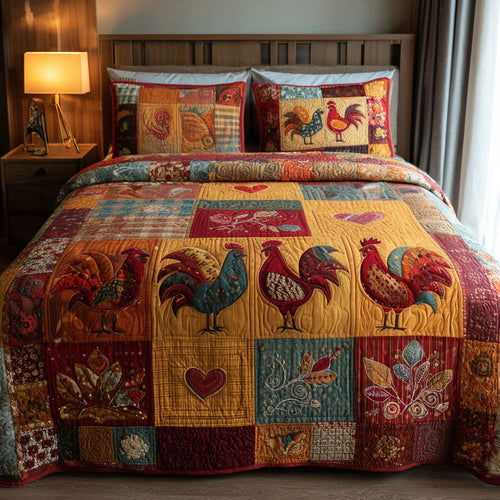 Freshly Hatched 3-Piece Quilted Bedding Set NCU0PT7431