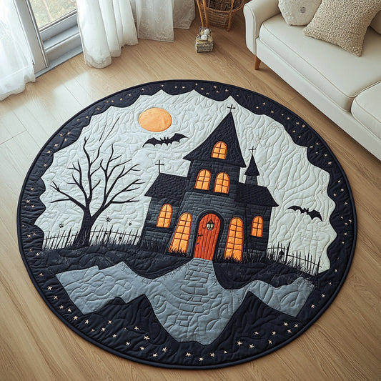 Frightful Halloween Quilted Round Mat NCU0HH060