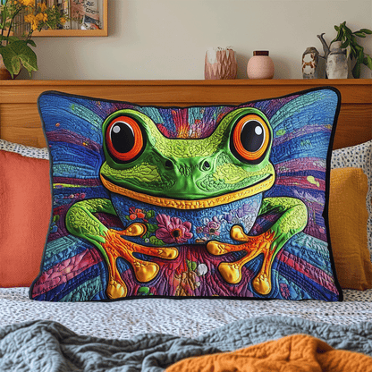 Frog Whisperer Quilted Bedding Pillow Case NCU0DV3324