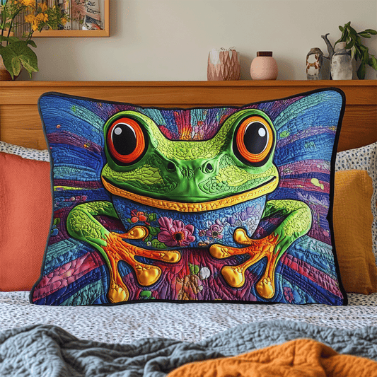 Frog Whisperer Quilted Bedding Pillow Case NCU0DV3324