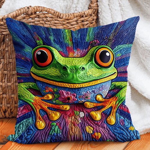 Frog Whisperer Quilted Pillow Case NCU0DV3325