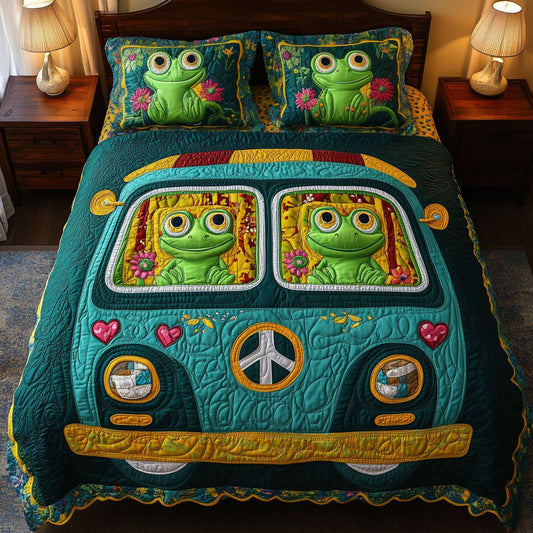 Frog Bus Joyride 3-Piece Quilted Bedding Set NCU0NT6885