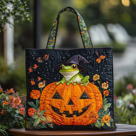Frog Forest Quilted Tote Bag NCU0DK9321