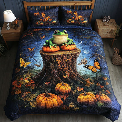 Frog Harmony 3-Piece Quilted Bedding Set NCU0NT6953