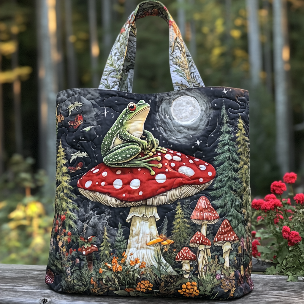 Frog Magic Quilted Tote Bag NCU0DK9325
