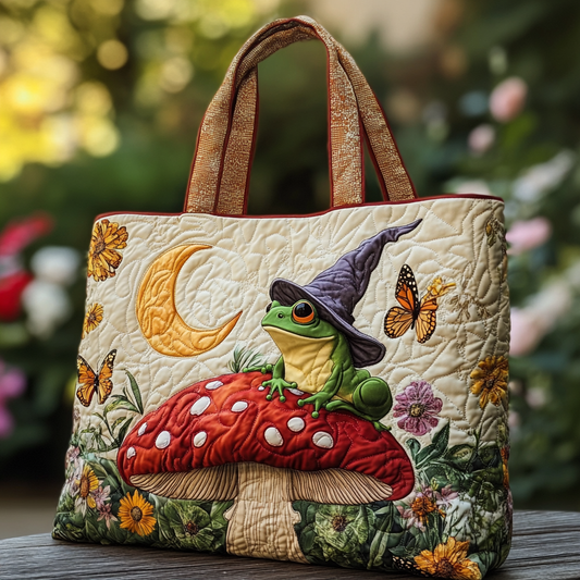Frog Meadow Quilted Tote Bag NCU0DK9324