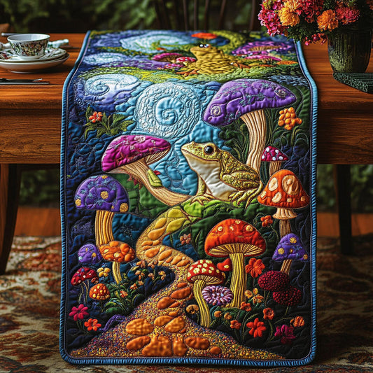Froggy Dreamscape Quilted Table Runner NCU0PT4132