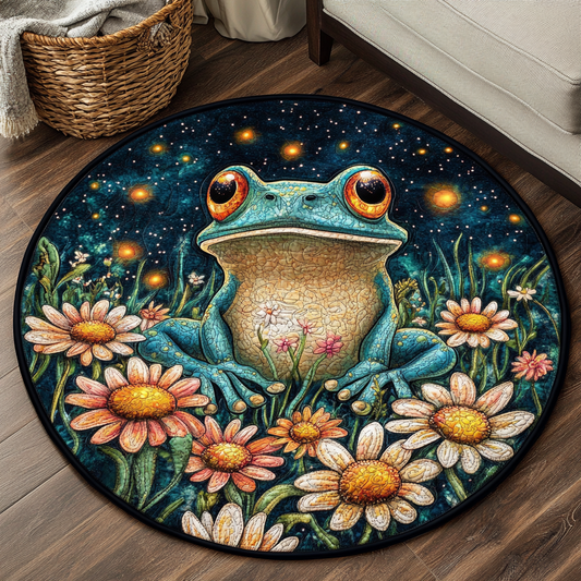 Froggy Whimsy Quilted Round Mat NCU0VH5969