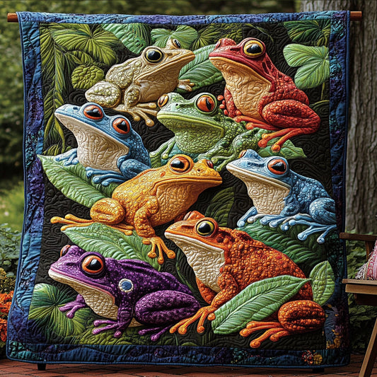 Froggy Wonderland Quilted Blanket NCU0PT4074