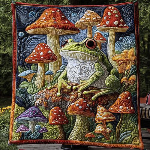 Frogs of the Wild Quilted Blanket NCU0PT4075