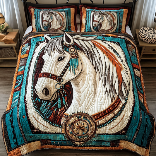 Frontier Beauty 3-Piece Quilted Bedding Set NCU0VH1687