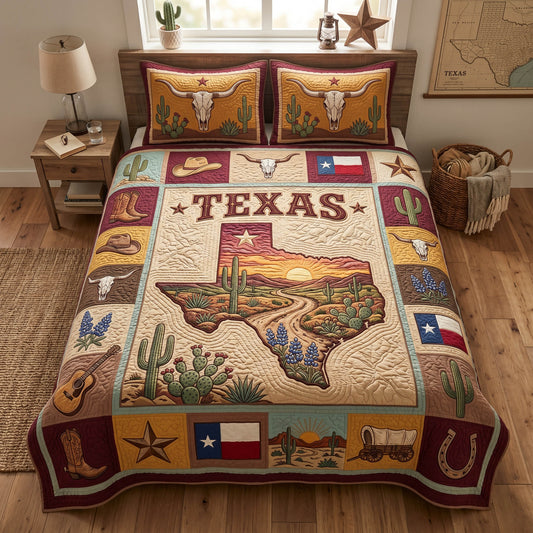 Frontier Pride 3-Piece Quilted Bedding Set NCU0TD2762