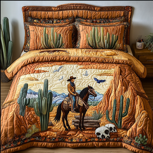 Frontier Trails 3-Piece Quilted Bedding Set NCU0DK7187