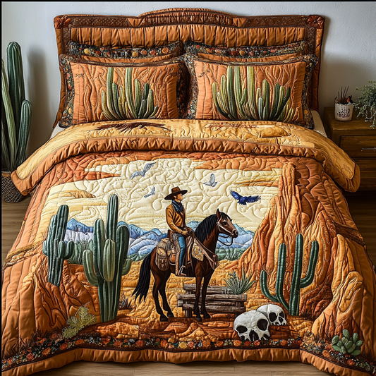 Frontier Trails 3-Piece Quilted Bedding Set NCU0DK7187