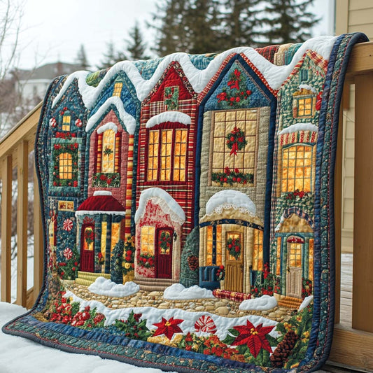 Frost-Kissed Village Quilted Blanket NCU0XD168