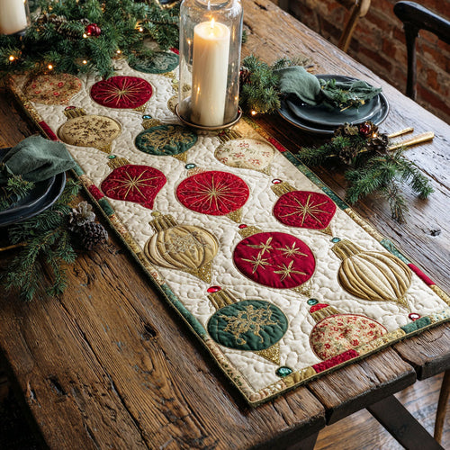 Frost Bell Quilted Table Runner NCU0TD407