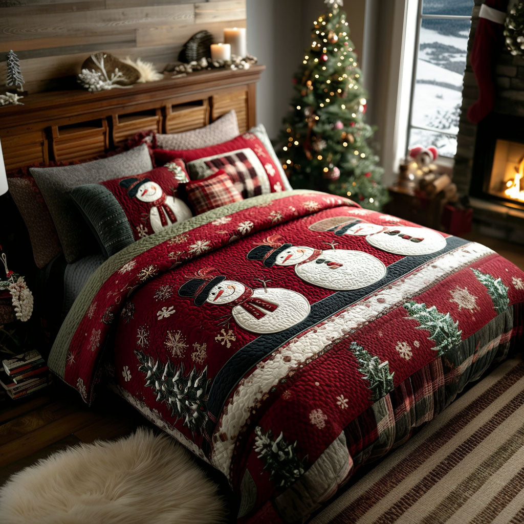 Frost Charm 3-Piece Quilted Bedding Set NCU0PT10511