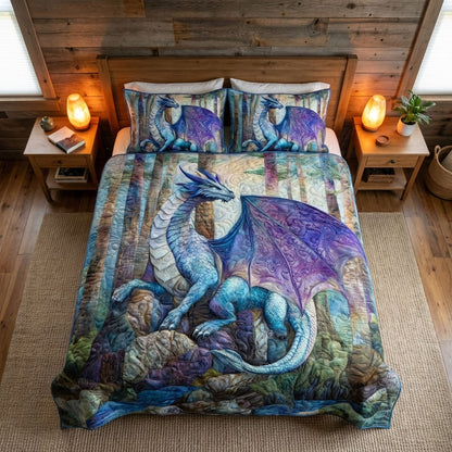 Frost Dragon 3-Piece Quilted Bedding Set NCU0DK12223