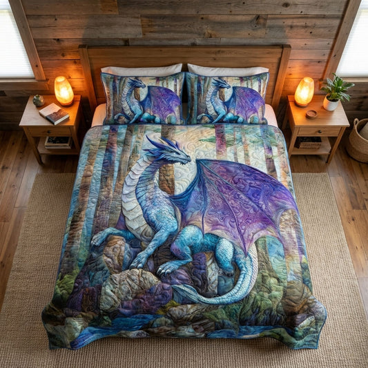 Frost Dragon 3-Piece Quilted Bedding Set NCU0DK12223