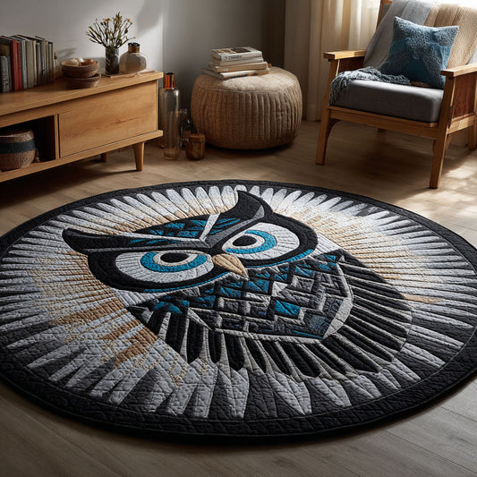 Frost Feather Quilted Round Mat NCU0TV126